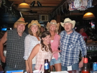 DJ Bill Hill and the Bar Staff